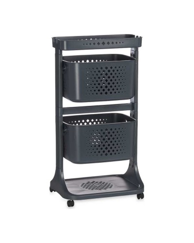 Groentetrolley Antraciet Polypropyleen (33 x 81 x 44 cm)