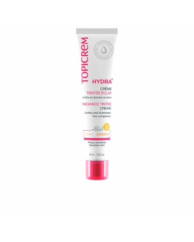 Topicrem Hydra+ Light Illuminating Cream SPF 50 - Hydrates & Protects - 40ml
