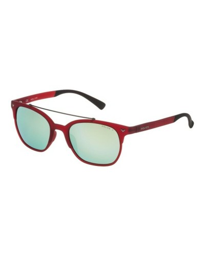 Police Occhiali da Sole Uomo SK046516F5V Montatura Nero Lenti Blu
