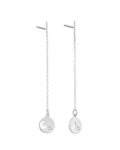 Oorbellen Dames Secrecy E8244CDAWA900 Sterling zilver 4 cm