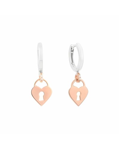 Women's Secrecy Earrings, Pure 925 Sterling Silver, 3cm Drop, Elegant
