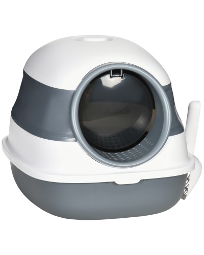 Cat Litter Box with Scoop and Deodorizer, Foldable Design with Handle, 52x41x38 cm