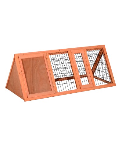  Gabbia per Conigli e Animali Domestici, Conigliera in Legno di Abete118 x 50 x 45 cm