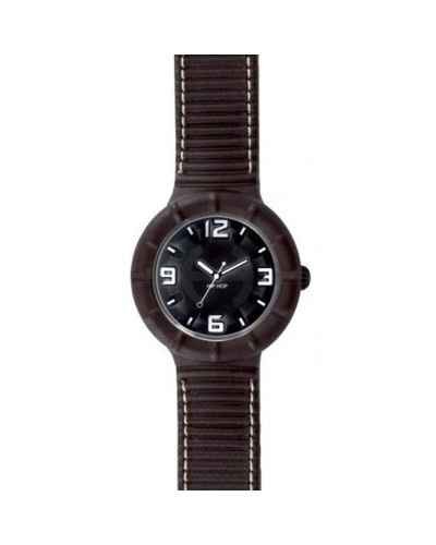 Montre Hip Hop LEATHER Unisexe - Bracelet en Cuir Interchangeable - Style Décontracté
