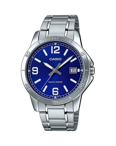 Casio Reloj Hombre Plateado Azul - Acero Inoxidable - Estilo Casual
