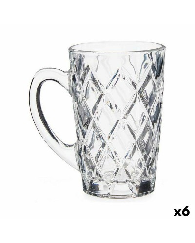 Tasses à café transparentes en verre (6 unités de 170 ml)
