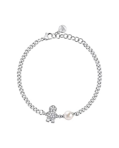 Morellato Pulsera de Mujer SAER47, Acero y Cristales, Elegante
