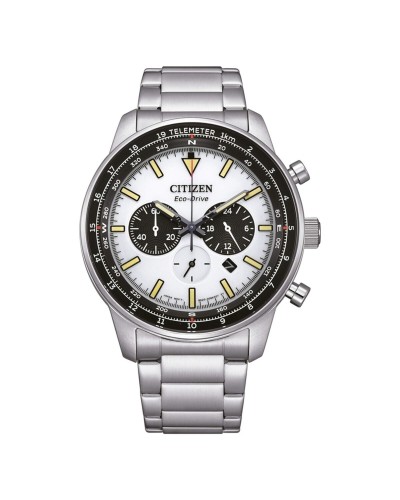 Citizen CA4500-91A Montre Homme Chronographe Acier Inoxydable Blanc
