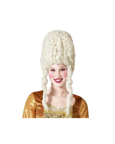 Perruque Blanche Bouclée Époque - Costume Carnaval Cosplay

