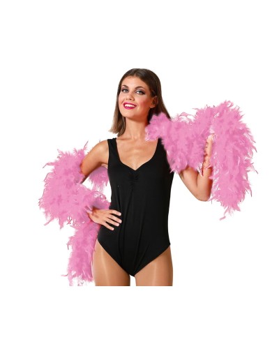 Hellrosa Federboa - Modeaccessoire für Party und Show
