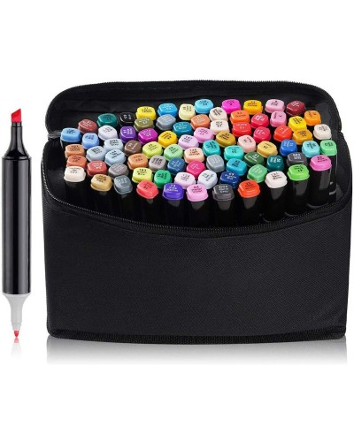 Alex Bog Rotuladores de Lujo Multicolor 80uds Doble Punta - Set Artístico
