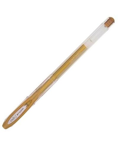 Täytekynä Uni-Ball Rollerball Signo Noble Kullattu Metallinen 0,5 mm (12 Kappaletta)