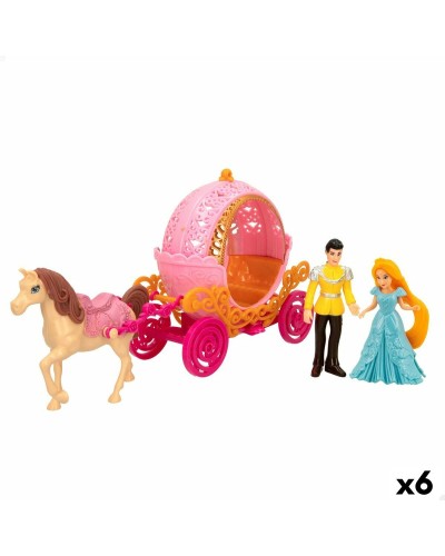 Colorbaby Playset Isabella: Carrozza con 6 Figure - 28,5cm - Gioco Bambini
