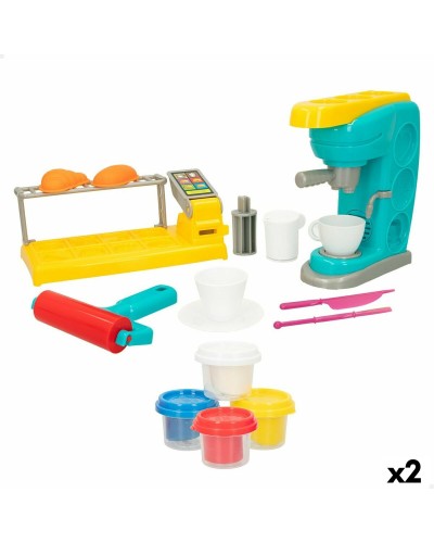 Creatief Spel met Boetseerklei PlayGo (2 Stuks) Koffiezetapparaat