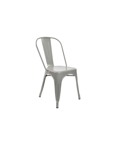 Chaise DKD Home Decor Grise en Métal, 53 x 45 x 85 cm : Design Moderne pour Intérieurs et Extérieurs
