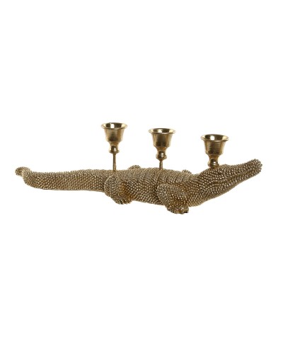 Decoratieve figuren Home ESPRIT Gouden Kroonkandelaar 42,5 x 12,5 x 11,5 cm