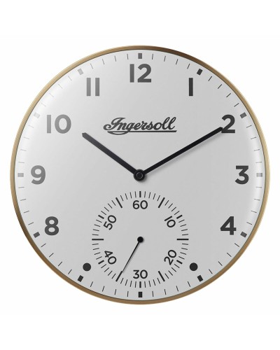 Ingersoll Wanduhr, Modell IC003GW, Farbe Weiß, Klassisches Design
