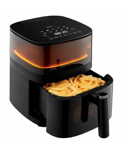 Medion Heißluftfritteuse 5L 1500W - Schwarz, Gesundes und Schnelles Kochen
