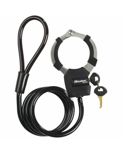 Kabel met slot Master Lock Zwart