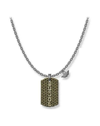 Collana Uomo Police PJ26565PSQG-03 Acciaio Dorato, Lunghezza 70 cm
