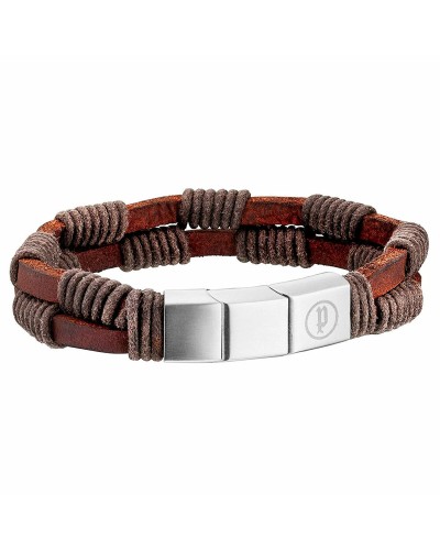 Police Bracelet Homme S14AJL02B Noir Acier, Longueur 200mm
