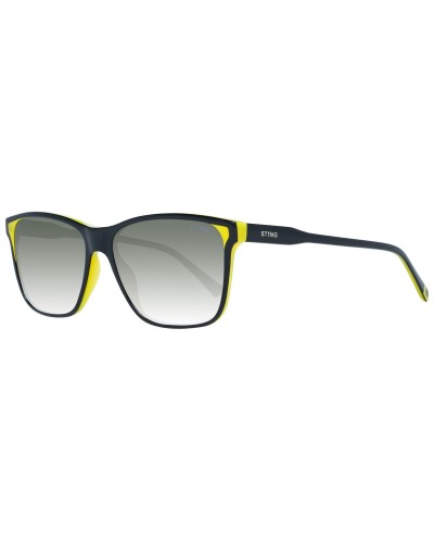 Sting SST133 : Lunettes de soleil Homme, Monture Noir Mat, Verres Gris Dégradé
