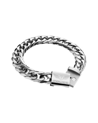 Police Herrenarmband PJ25507BSS01-L Edelstahl Schwarz Mailänder Armband
