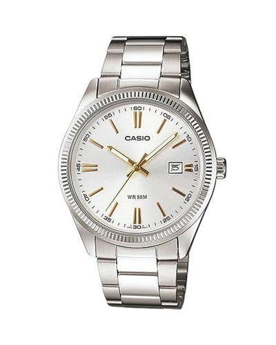 Casio Date Plata/Oro - Reloj de Hombre Ø 39mm - Elegante y Clásico
