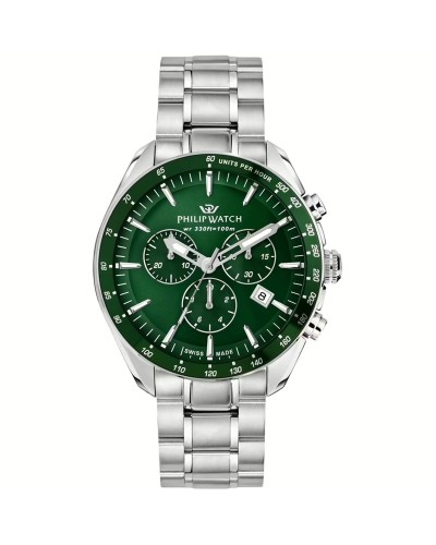 Philip Watch Caribe Green: Men's Automatic Watch Steel, R8273995019
