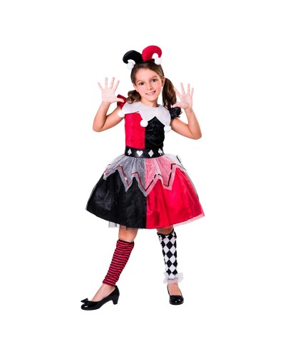 Harlequin Costume Child My Other Me, 5-6 Years, Red - Carnival
