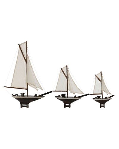 Prydnadsfigur Home ESPRIT Vit Brun Medelhavs 55 x 8 x 70 cm (3 Delar)