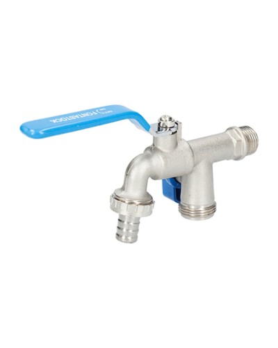 Robinet Fontastock 1/2" x 3/4" x 3/4" - Laiton Chromé - Plomberie
