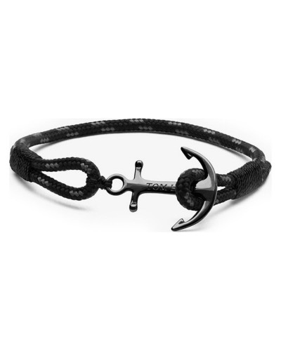 Tom Hope Unisex Bracelet TM018 - Silver Anchor, Navy Blue Rope
