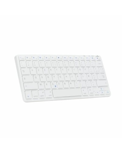 Bluestork Teclado Azerty Francés Blanco - Ergonómico y Compacto
