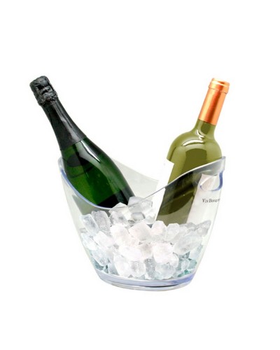 Vin Bouquet Transparent Ice Bucket for 2 Bottles, Polystyrene
