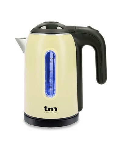 TM Electron Electric Kettle 1.7L Cream Steel LED - Rapid Heating
