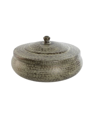 Caja Decorativa Verde Aluminio ESPRIT 42x42x23cm - Elegante Contenedor para Casa y Organización
