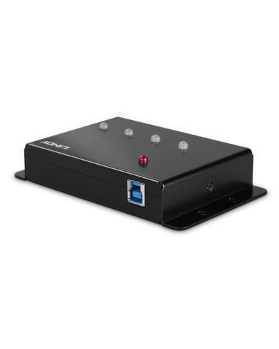LINDY USB 3.0 Hub 4 Port Schwarz - Kompakt und Portabel - Schnelle Datenübertragung
