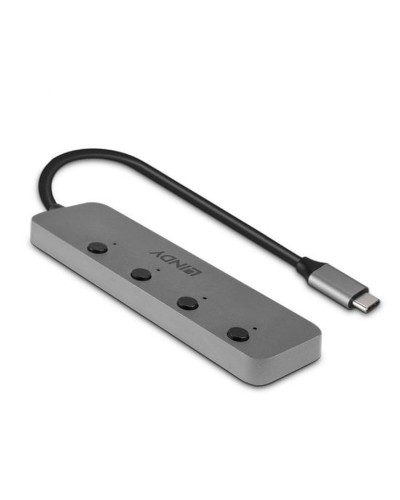 USB-C-keskitin LINDY 43383 Harmaa (1 osaa)