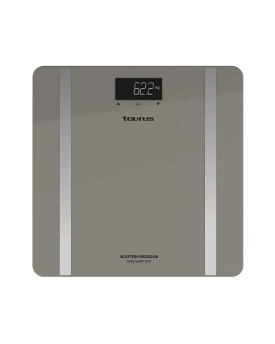 Bilancia Digitale da Bagno Taurus INCEPTION, Grigio, 180 kg