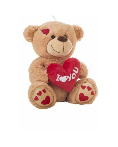 Knuffel I Love You Beer 35 cm Bruin