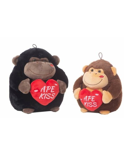 Peluche Ape Kiss 26cm - Morbido Giocattolo per Bambini - Gorilla
