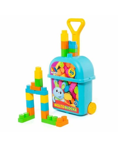 Moltó Juego Construcciones 20 Bloques - Trolley Portátil Niños
