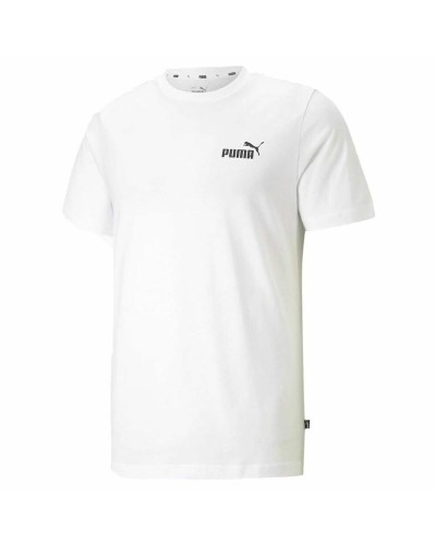 T-shirt med kortärm Herr Puma Essentials Small Logo Vit