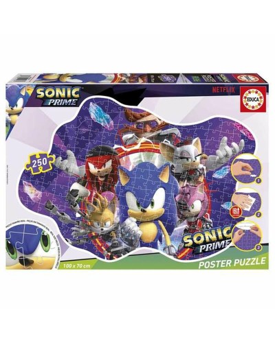 Sonic Prime - Set 4 Puzzle 250 Pezzi - Divertimento e Sfida per Bambini
