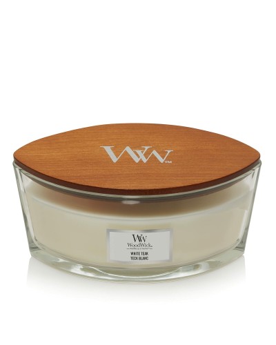 Candela Profumata Woodwick Core Ellipse White Teak 453 g