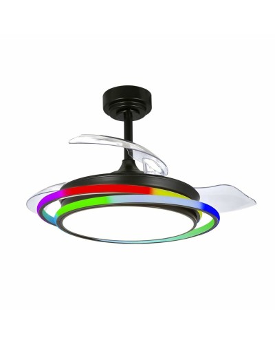 Ventilatore da Soffitto CristalRecord ANTILA MINI RGB BK RETRAC Nero