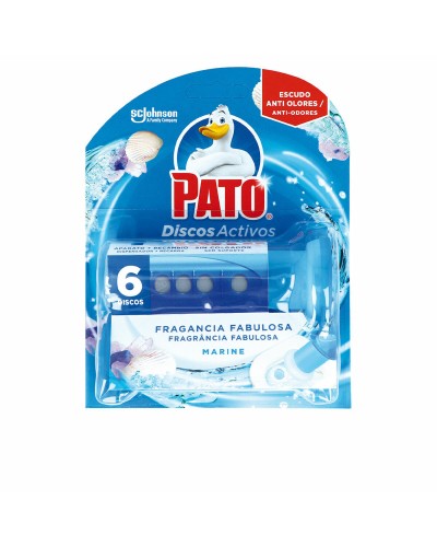 Ambientador de inodoro Pato Discos Activos Marino 6 Unidades Desinfectante