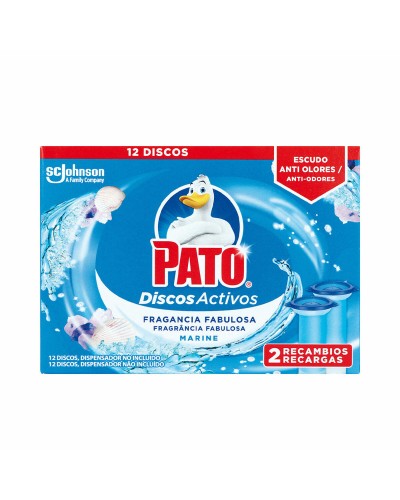 Deodorante per toilette Pato Discos Activos Ricambio Marino 2 Unità Disinfettante