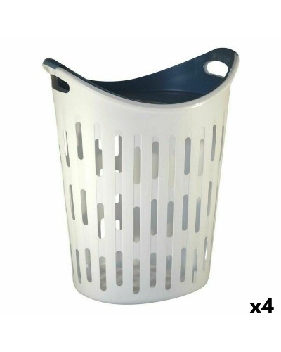 Cesto per i Panni Sporchi Bianco Vassoio 60 L (4 Unità)